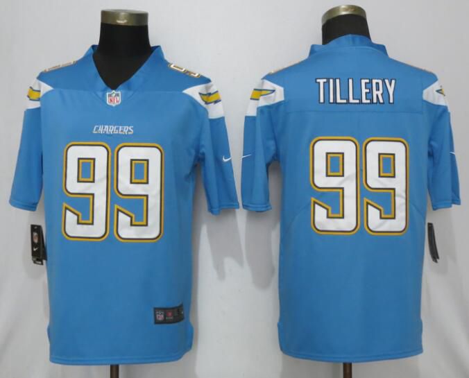 Men Los Angeles Chargers #99 Tillery Light Blue Vapor Untouchable Playe Nike Limited NFL Jerseys